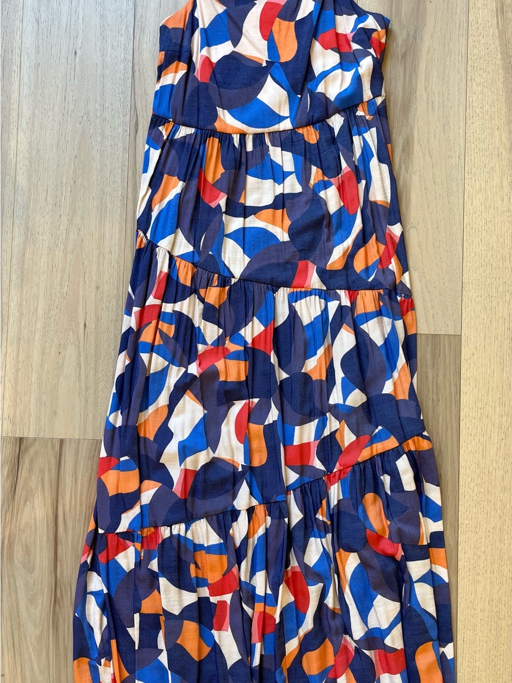 Nine West Maxi Dress in Navy Multi Abstract Print